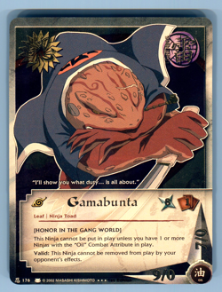 Naruto CCG Gamabunta #176 Gold Foil Collectible Card Game 1st Edition Ultra Rare - Image 1
