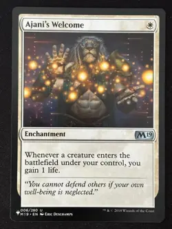 1x MTG Ajani's Welcome - The List Reprints (LIST) (M19) #6 - Magic the Gathering - Image 1