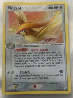 Pokemon TCG Pidgeot 10/112 EX FireRed & LeafGreen Holo Rare - HP - Image 1