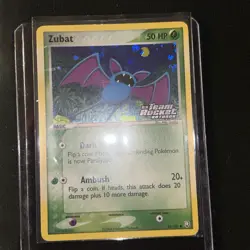 Zubat 82/109 Team Rocket Returns Reverse Holo Stamp Ex 2005 Pokemon NM SWIRL - Image 2
