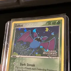 Zubat 82/109 Team Rocket Returns Reverse Holo Stamp Ex 2005 Pokemon NM SWIRL - Image 5