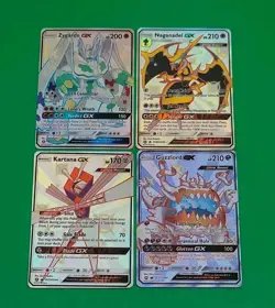 Mint Pokemon Hidden Fates Shiny Vault GX Lot 4 Zygarde, Naganadel, Guzzlord, Ka - Image 1