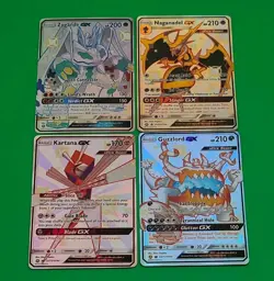 Mint Pokemon Hidden Fates Shiny Vault GX Lot 4 Zygarde, Naganadel, Guzzlord, Ka - Image 3