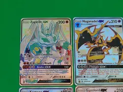 Mint Pokemon Hidden Fates Shiny Vault GX Lot 4 Zygarde, Naganadel, Guzzlord, Ka - Image 4