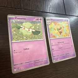 Cottonee MEP018, Whimsicott MEP019 Phantasmal Flames Black Star Promos NM - Image 2