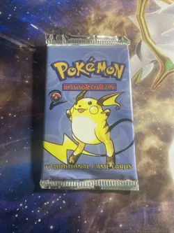 Pokemon Base Set 2 Booster Pack Sealed, Raichu Art - Image 1