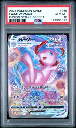 Pokemon Mew VMAX Alt Art Secret 269/264 Fusion Strike #269 GEM MINT PSA 10 - Image 1