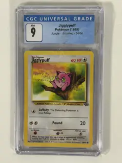 1999 Pokemon Jungle Unlimited Jigglypuff #54 PSA 9 (Still In Plastic Sleeve) - Image 1