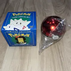 1999 Burger King Pokemon Ball/Box 23K Gold TOGEPI BLUE Box - Image 1