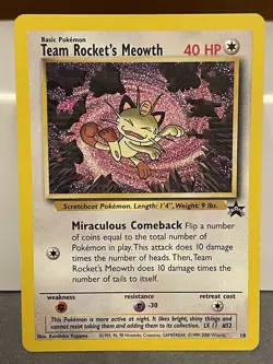 Team Rocket’s Meowth - Pokemon Black Star Promo #18 - LP - Image 1