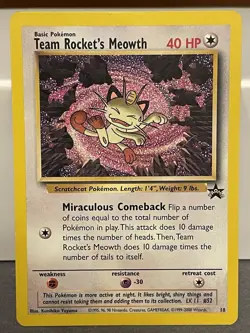 Team Rocket’s Meowth - Pokemon Black Star Promo #18 - LP - Image 5