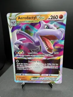 Pokemon TCG SWSH Lost Origin Aerodactyl VSTAR 093/196 Ultra Rare Holo NM! - Image 1