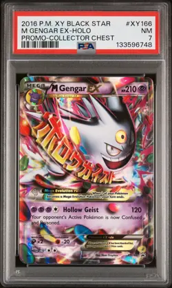 2016 POKEMON XY BLACK STAR PROMO COLLECTOR CHEST #XY166 M GENGAR EX-HOLO PSA 7 - Image 1