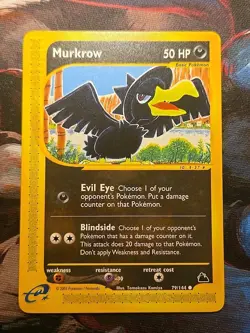 Murkrow 79/144 Skyridge E-Reader Regular 2003 Vintage Pokemon TCG ?? NM+ Clean! - Image 1