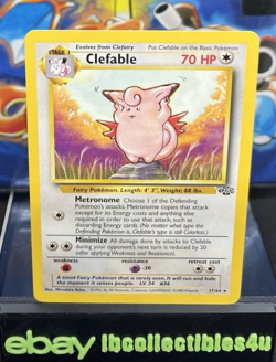 Clefable 17/64 Jungle Unlimited Non Holo Rare 1999 WOTC Pokemon TCG NM F/S - Image 1