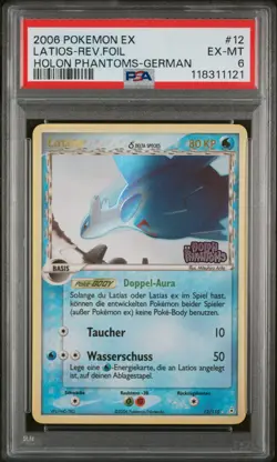 Pokemon Latios Reverse Foil 12/110 Holon Phantoms PSA 6 EX-NM POP3 selten - Image 1