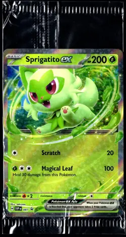 Pokemon TCG Sprigatito ex SVP 087 2024 Scarlet & Violet Sealed Black Star Promo - Image 1