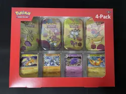 Pokemon TCG Scarlet & Violet 151 Mini Tin 4-Pack Sams Club Broken Down See Desc. - Image 1