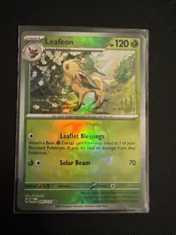 Leafeon 005/131 Pokemon Prismatic Evolutions - Master Ball Reverse Holo - Image 1