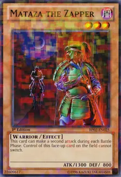 1x (HP) Mataza the Zapper - BP02-EN025 - Mosaic Rare - 1st Edition YuGiOh - Image 1