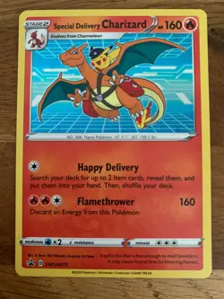 Pokemon TCG Special Delivery Charizard Black Star Promo Card SWSH075 - Image 3
