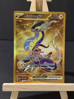 Miraidon EX 253/198 Scarlet & Violet Base Set Holo Hyper Rare Gold TCG Card - Image 1