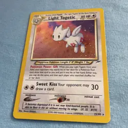 LIGHT TOGETIC 15/105 HOLO - Pokemon Card Neo Destiny 2000 Vintage MP - Image 2