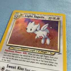 LIGHT TOGETIC 15/105 HOLO - Pokemon Card Neo Destiny 2000 Vintage MP - Image 3
