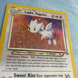 LIGHT TOGETIC 15/105 HOLO - Pokemon Card Neo Destiny 2000 Vintage MP - Image 4