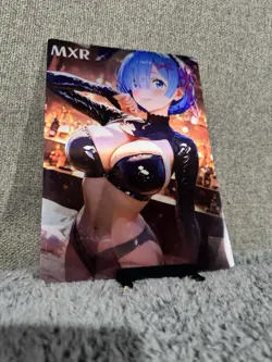 GODDESS STORY A5 SIZE LIGHT OF HOPE REM Re:ZERO HOLOGRAM ANIME WAIFU CARD - Image 1