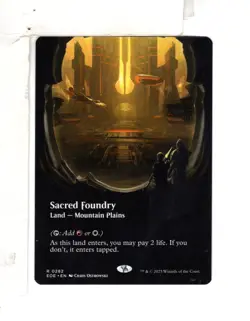 MTG SkeenAB Sacred Foundry BORDERLESS from EOE. NM. - Image 1