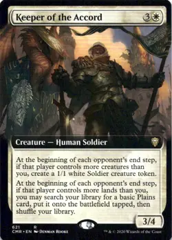 MTG Keeper of the Accord (Extended Art) (621) | NM | Commander Legends {CMR} - Image 1