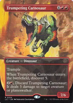 Trumpeting Carnosaur (Borderless) The Lost Caverns of Ixalan Regular - Image 1
