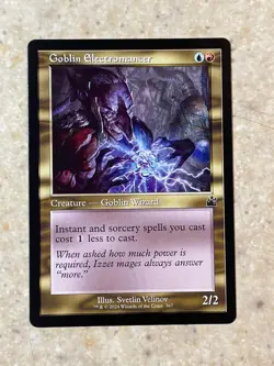 MTG NM Goblin Electromancer Retro Frame [Ravnica Remastered] - Image 1