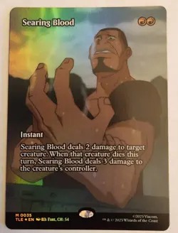 Searing Blood TLE #35 Borderless Mythic Foil NM+ - Image 1