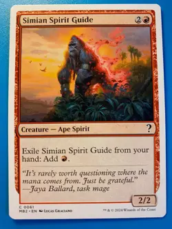 MTG 1x WHITE BORDER Simian Spirit Guide # 61 Mystery Booster 2 Magic the x1 NM - Image 1