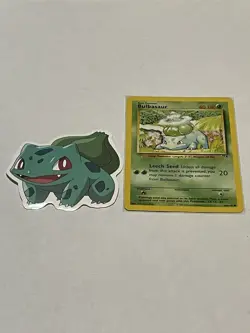 2002 Pokemon TCG Bulbasaur Legendary Collection 68/110 With Free Sticker! - Image 1