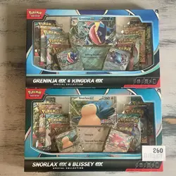 ?SHIPS TODAY? Pokemon TCG Snorlax Ex + Greninja Ex Special Collection Box Lot - Image 1