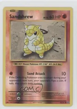 Sandshrew Reverse Foil Pokemon XY Evolutions 20th Anniversary #54 - Image 1
