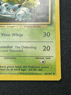 Pokemon Ivysaur 30/102 Base Set LP / MP - Image 4
