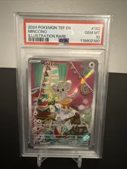 Pokemon Temporal Forces MINCCINO 182/162 Illustration Rare PSA 10 - Image 1