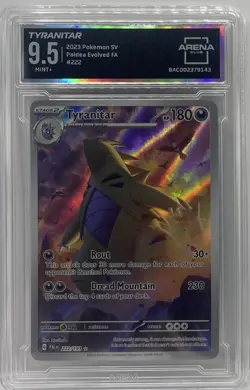 2023 Pokemon Paldea Evolved Tyranitar 222/193 Illustration Rare Arena Club 9.5 - Image 1