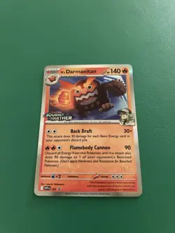 N's Darmanitan SVP 181 Pokemon Journey Together Prerelease STAFF Promo - Image 1
