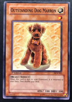YUGIOH Outstanding Dog Marron - DCR-062 - Common - 1st Edition - Lightly Played - Image 1