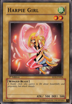 Harpie Girl RDS-EN004 1st Edition Common YuGIOh TCG Card - Image 1