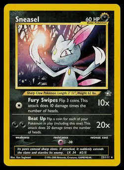 Pokemon Card - Sneasel Neo Genesis 25/111 - Image 1