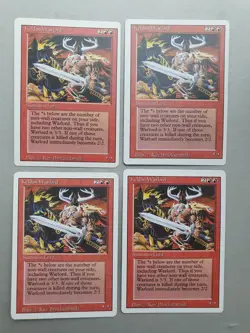 Keldon Warlord x4 PLAYSET , MTG Revised Ed. (1994) Uncommon Red Creature NM - Image 1