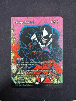 Savage Beating (BORDERLESS) Marvel's Spider-Man - Magic/MTG - Image 1