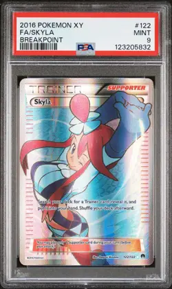 2016 POKEMON XY BREAKPOINT #122 FULL ART/SKYLA PSA 9 - Image 1