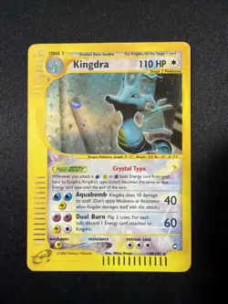 Aquapolis Kingdra Holo Crystal 148/147 Secret Rare Pokemon Card - Image 1